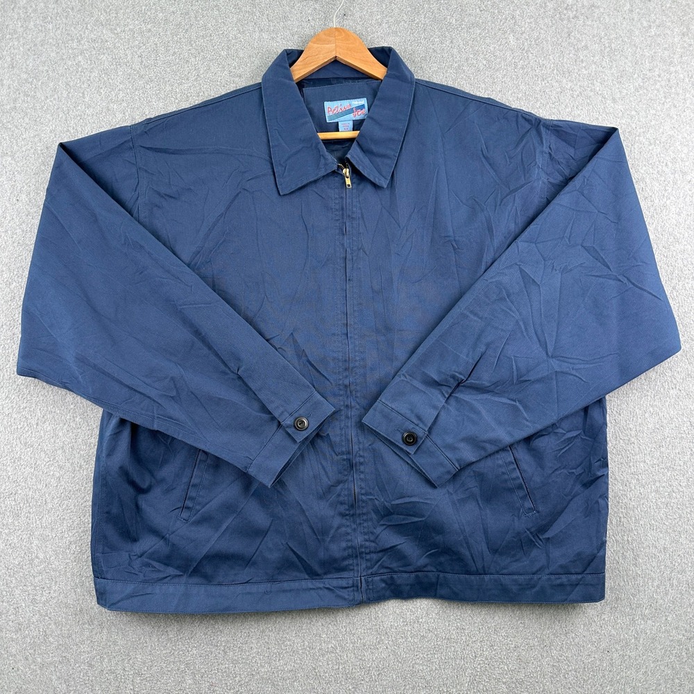 Vintage Haband Active Joe Jacket Mens XX Blue Harrington Full Zip Lightweight‎